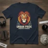 Urban Pride Kingdom of Concrete t-shirt with a lion's head and city buildings graphic
