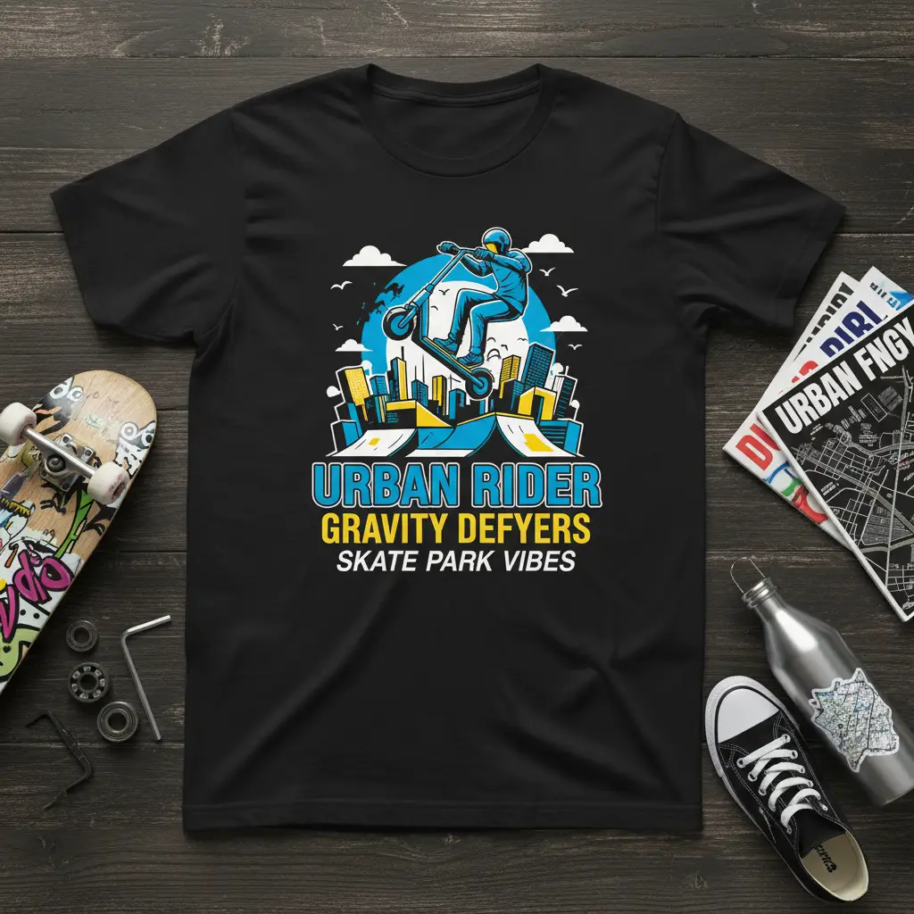 Urban Rider Gravity Defyers Skate Park Vibes T-Shirt