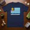 Uruguay Flag T-Shirt detailed graphic design printed on comfortable cotton t-shirt