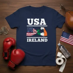 USA Ireland creative graphic design printed on comfortable cotton t-shirt