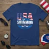 USA Swimming creative graphic design printed on comfortable cotton t-shirt