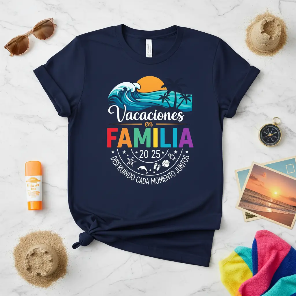 Vacaciones En Familia 20 25 T-Shirt Family Travel Gift