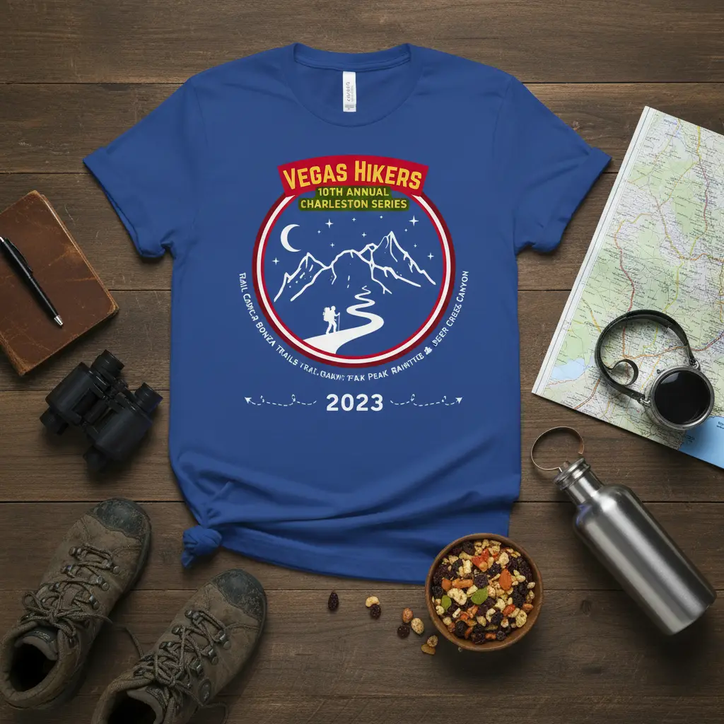 Vegas Hikers 10th Annual Charleston Series T-Shirt 2023