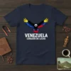 Venezuela Corazón De Lucha t-shirt with an eagle design incorporating the Venezuelan flag colors and stars