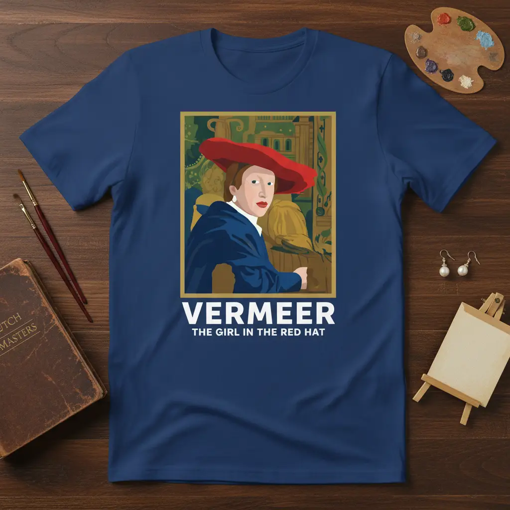 Vermeer the Girl in the Red Hat T-Shirt Art Lover Gift