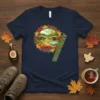 Vermont Fall Scene T-Shirt stylish graphic design printed on comfortable cotton t-shirt
