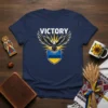 Victory Ukraine bold graphic design printed on comfortable cotton t-shirt