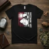 Vietnam Vet t-shirt design featuring a silhouette of a soldier with dog tags against a distressed American flag background