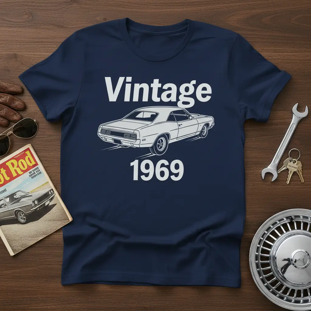 Vintage 1969 Classic Car T-Shirt Retro Auto Gift