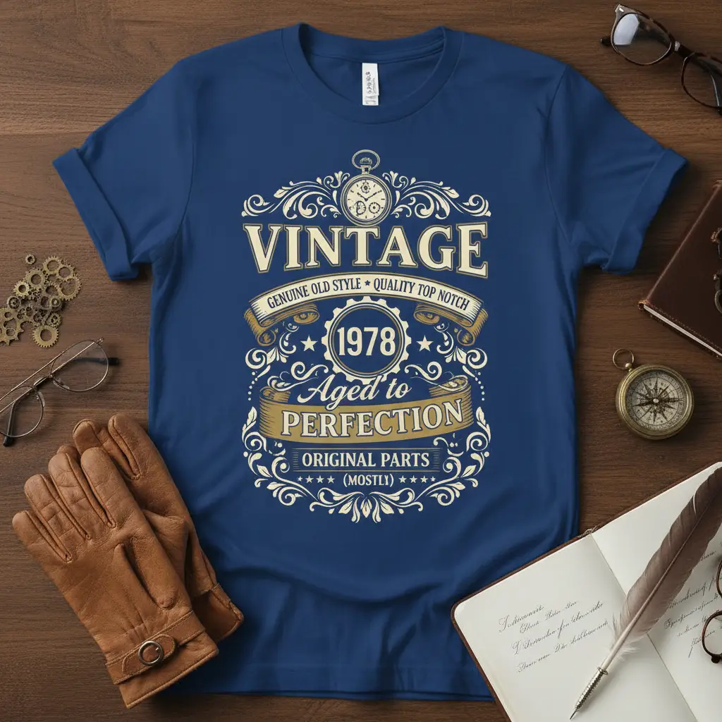 Vintage 1978 Aged to Perfection T-Shirt 46th Birthday Gift