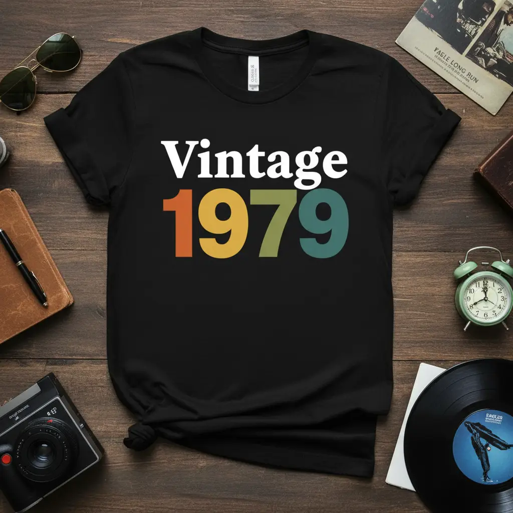Vintage 1979 Birthday T-Shirt Retro Anniversary Gift