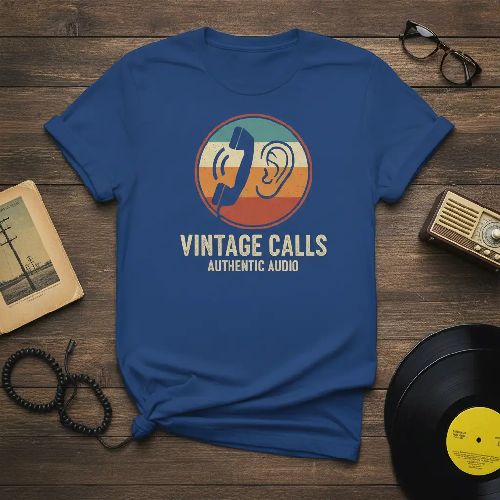 Vintage Calls Authentic Audio Retro Phone T-Shirt