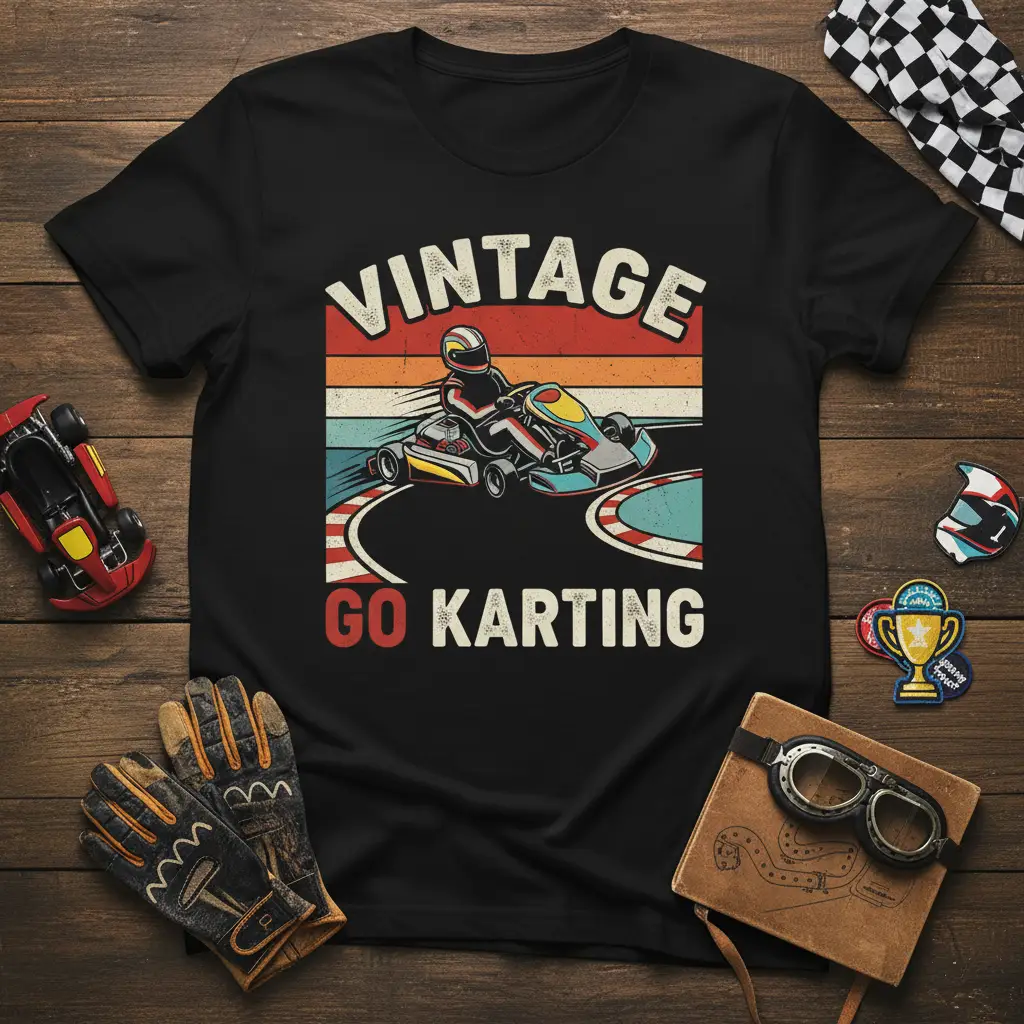 Vintage Go Karting T-Shirt Retro Racing Gift