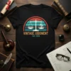 Vintage Judgment Est. 1978 t-shirt featuring scales of justice graphic with "Justice" and "Law" labels