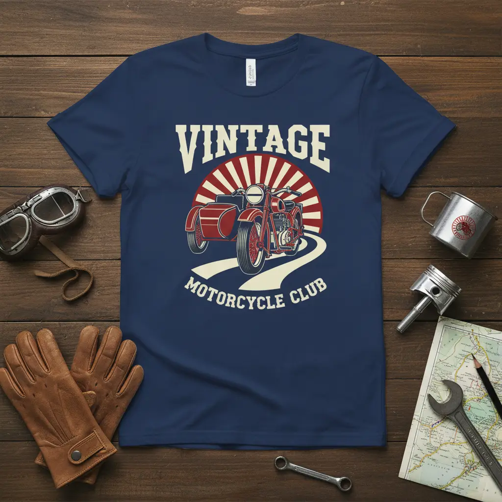 Vintage Motorcycle Club T-Shirt Classic Biker Gift Idea