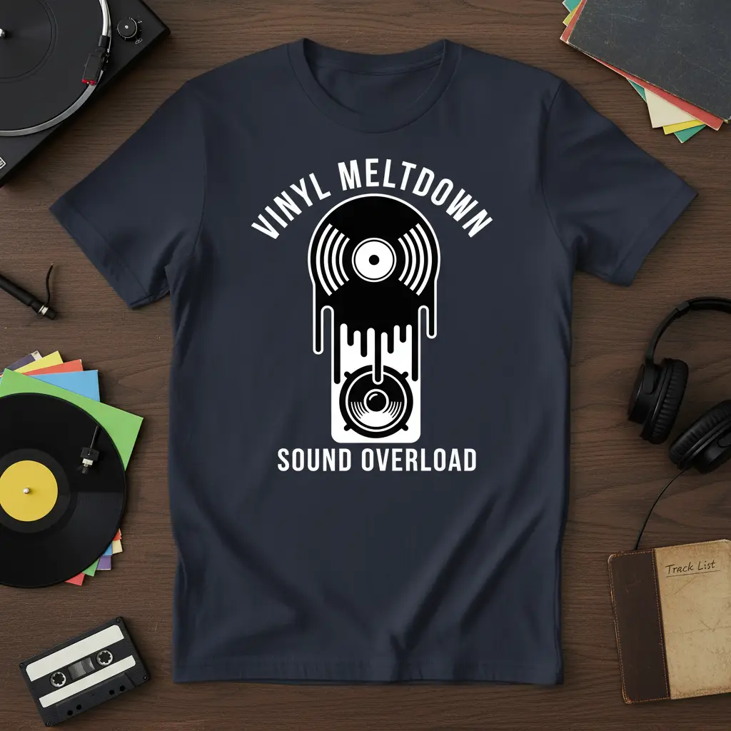 Vinyl Meltdown Sound Overload T-Shirt for Music Lovers
