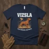 Vizsla Loyal Companion Keen Hunter creative graphic design printed on comfortable cotton t-shirt