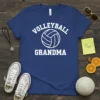 Volleyball Grandma t-shirt with white text and a volleyball graphic