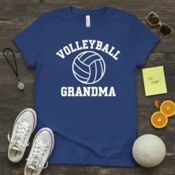 Volleyball Grandma t-shirt with white text and a volleyball graphic