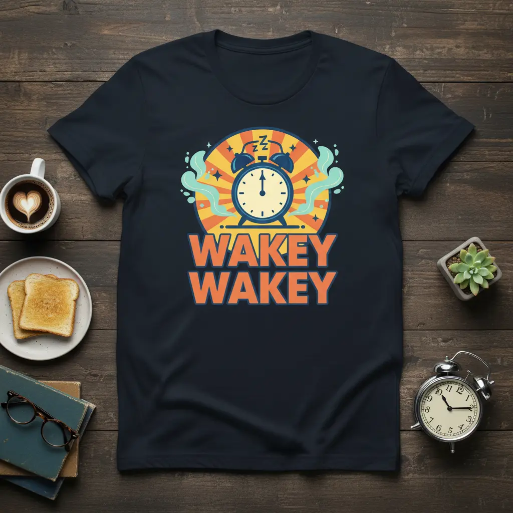 Wakey Wakey Alarm Clock T-Shirt Funny Morning Gift