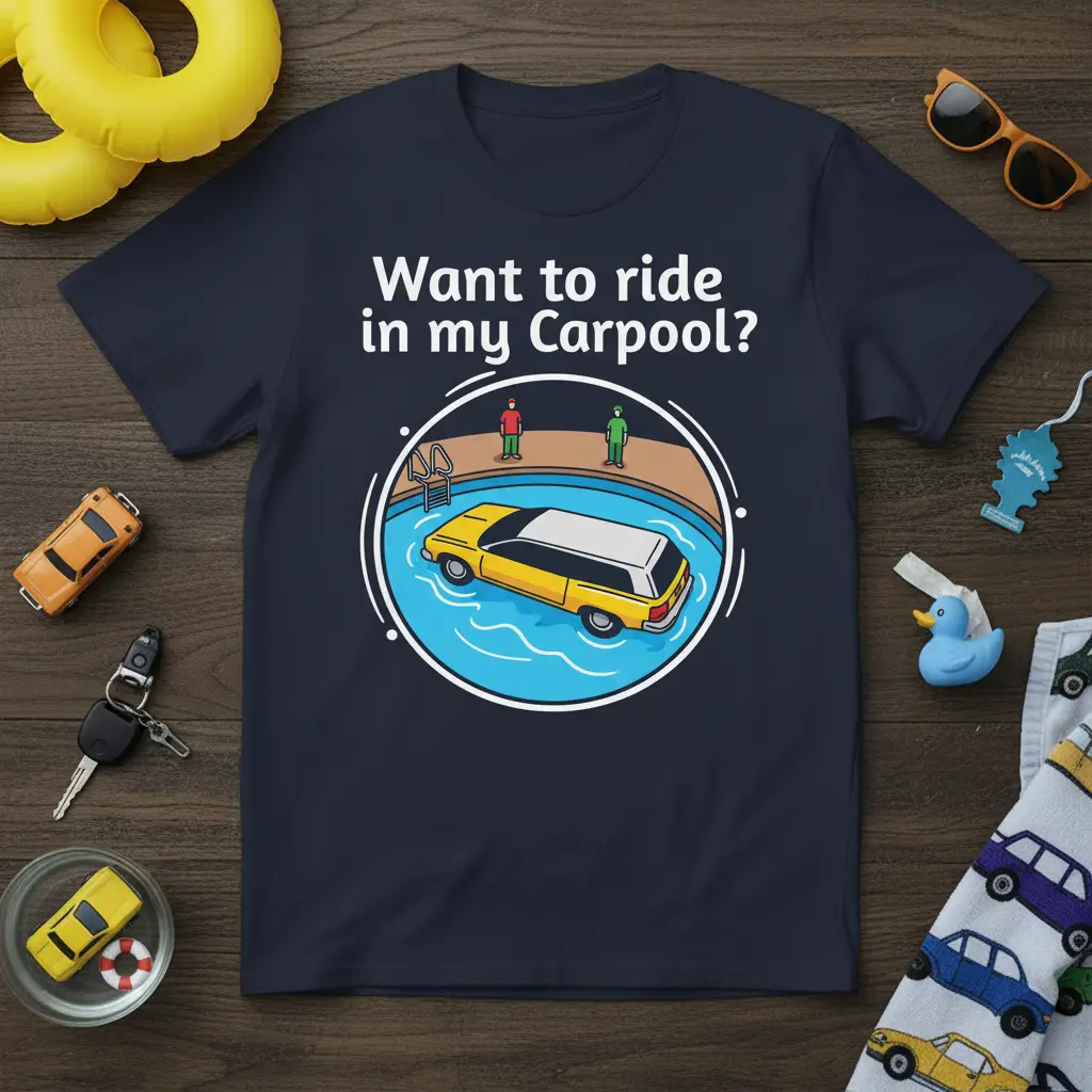 Want to Ride in My Carpool? Funny Car Quote T-Shirt