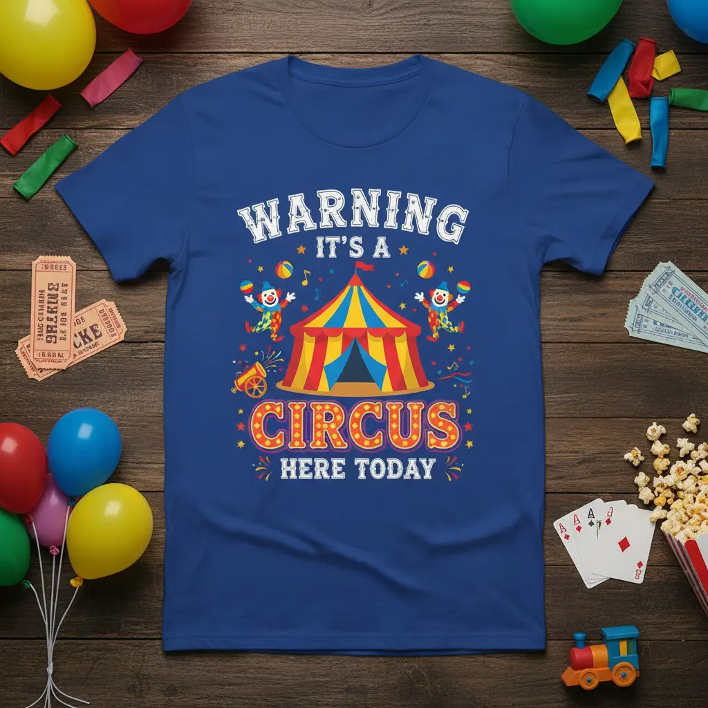 Warning It’s a Circus Here Today T-Shirt Funny Quote