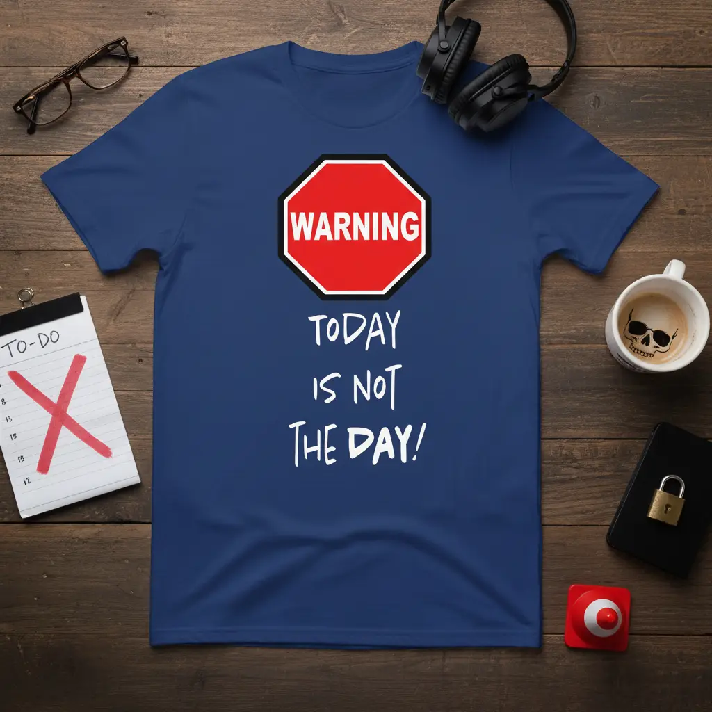 Warning Today Is Not the Day! Funny Sarcasm T-Shirt