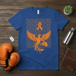Warrior Phoenix Boxing Gloves stylish graphic design printed on comfortable cotton t-shirt