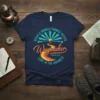 Navy t-shirt with "Miracle Worker Promise Keeper Waymaker Isaiah 42:16 Light in the Darkness" quote and a sunburst over a