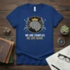We Are Complex. We Are More. t-shirt with a stylized brain wearing a crown, surrounded by circuits