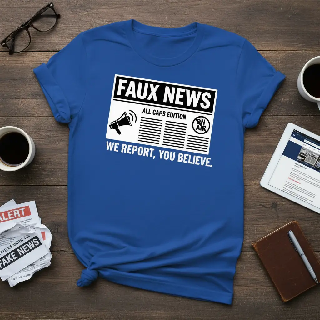 We Report You Believe T-Shirt Media Satire Funny Gift