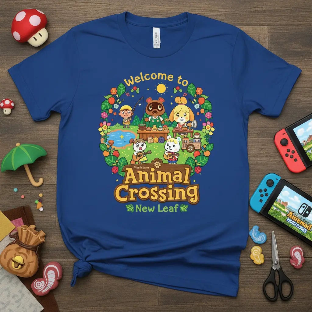 Welcome to Animal Crossing New Leaf T-Shirt Gamer Gift