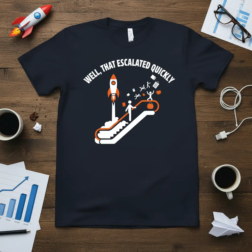 Well, That Escalated Quickly Funny Quote T-Shirt
