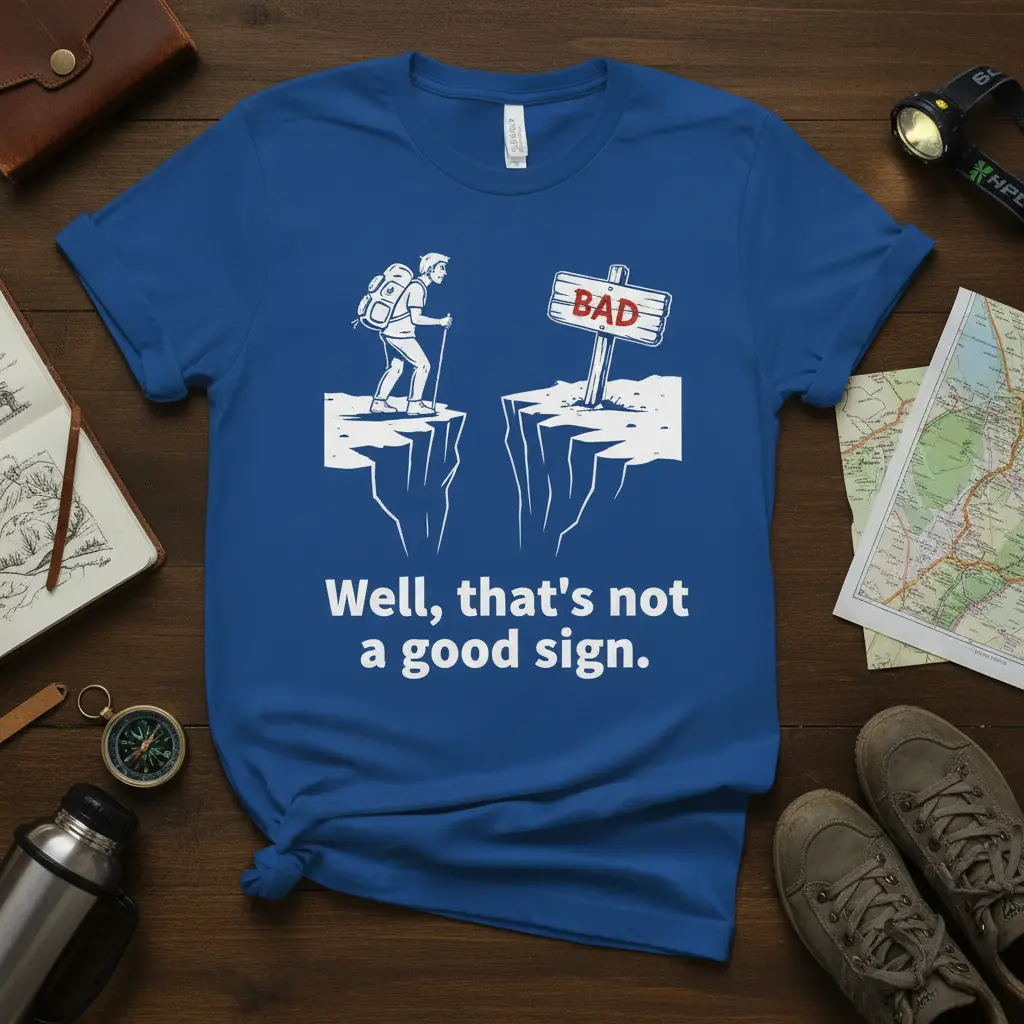 Well, That’s Not a Good Sign. Funny Hiking Tee