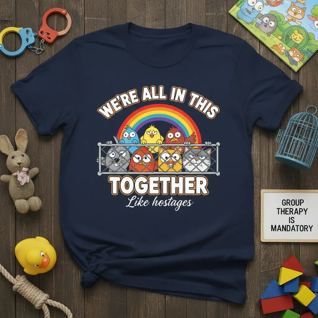 We’re All in This Together Like Hostages Funny T-Shirt