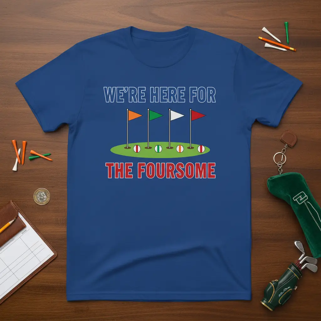 We’re Here for the Foursome Golf T-Shirt Funny Golfer Gift