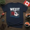 Wexit Alberta Canada t-shirt design with oil pump graphic and Canadian flag map