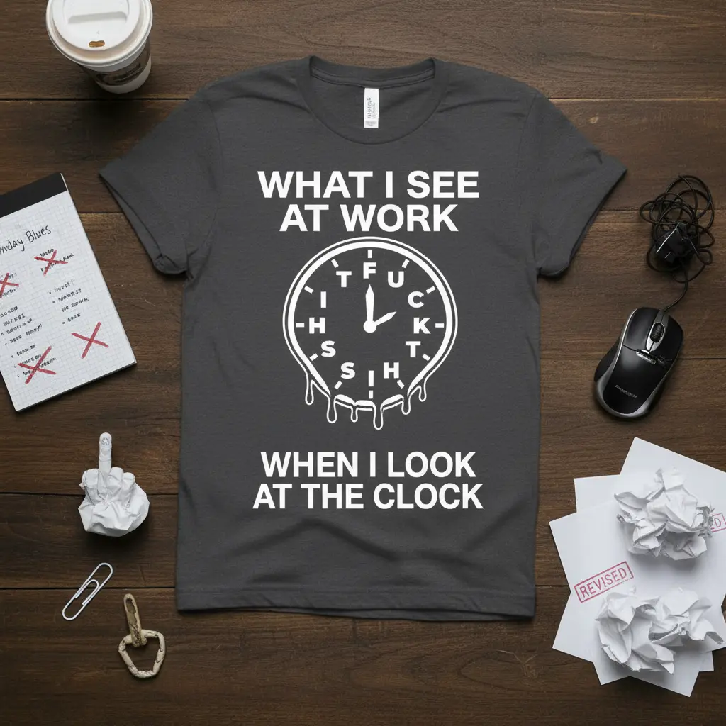 What I See at Work When I Look at the Clock Funny T-Shirt