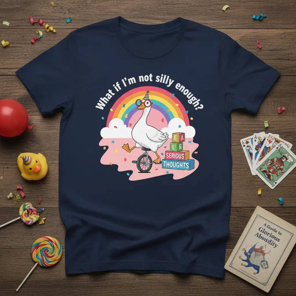 What If I’m Not Silly Enough? Goose T-Shirt Absurd Humor Gift