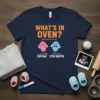 What's in Oven? Cupcake Stud Muffin eye-catching graphic design printed on comfortable cotton t-shirt