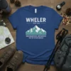 Wheeler 13161 feet Taos text design featuring detailed typography on quality t-shirt