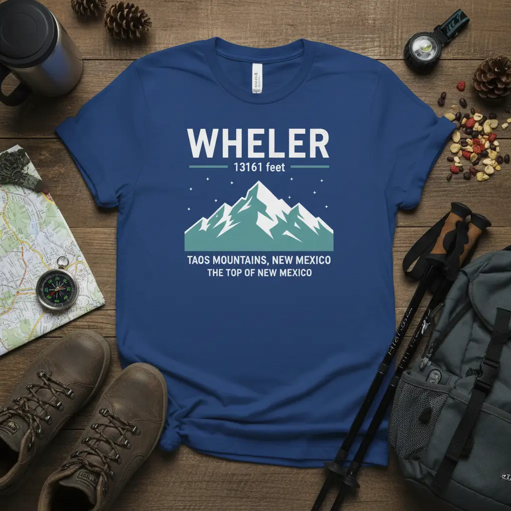 Wheeler 13161 Feet Taos Mountains T-Shirt New Mexico Peak