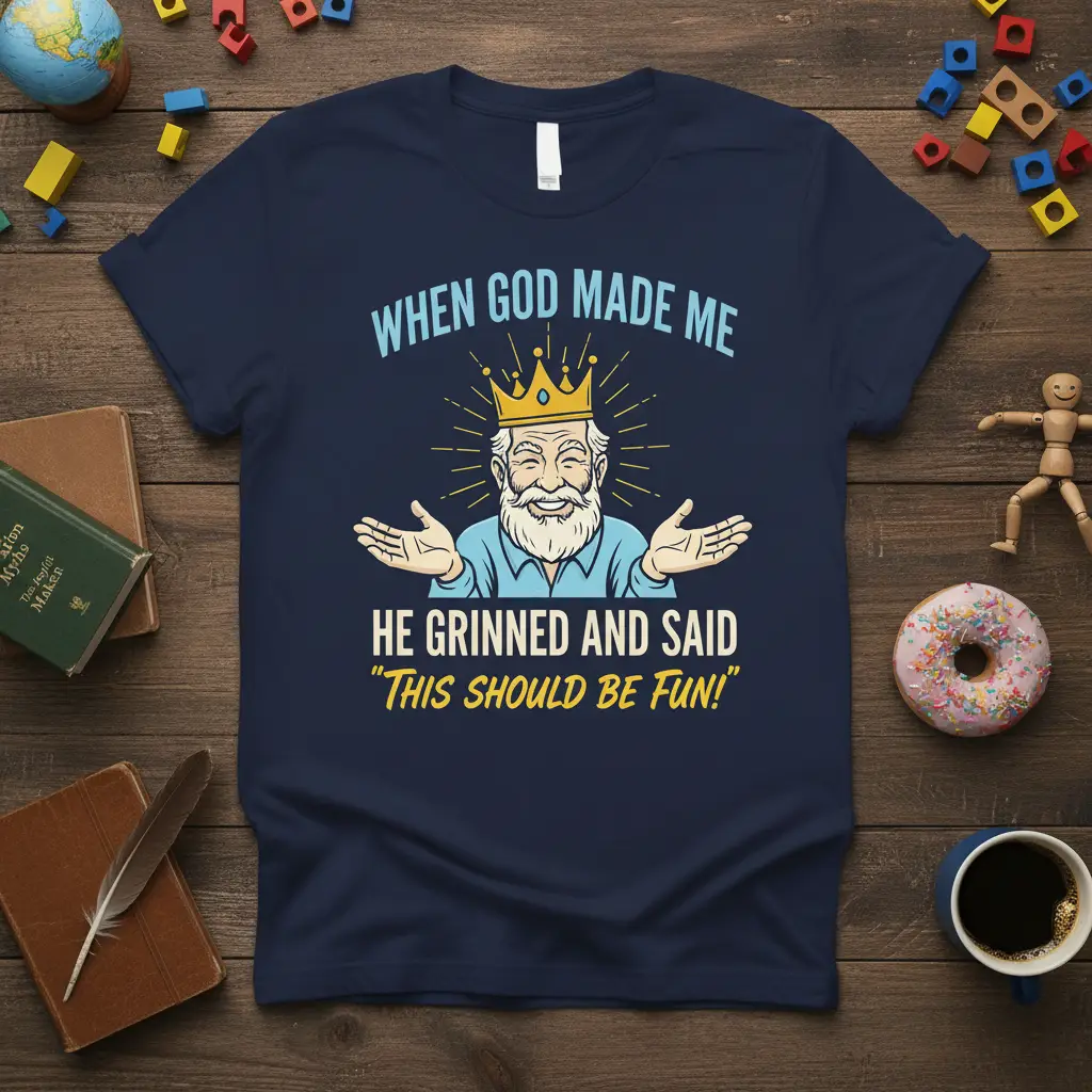 When God Made Me He Grinned and Said Fun T-Shirt