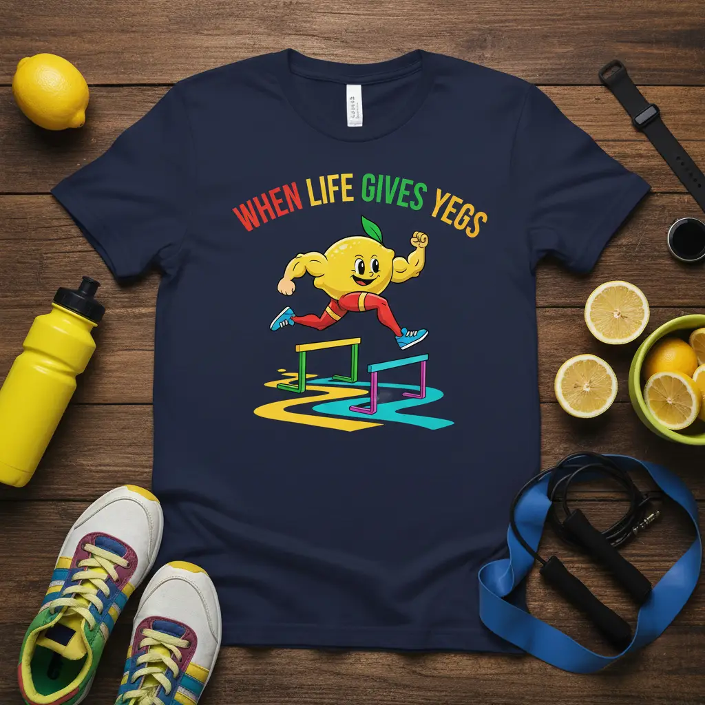 When Life Gives Yegs Funny Lemon Workout T-Shirt