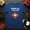 WHERE My Ho's At? funny Santa Claus graphic tee with dollar chain and rock on hand signs