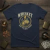 Whiskey Bent And Hell Bound t-shirt with vintage barrel graphic and lightning bolt design