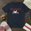 Navy t-shirt with red text "Жыве Беларусь!" and a white dove carrying the white red white Belarusian flag