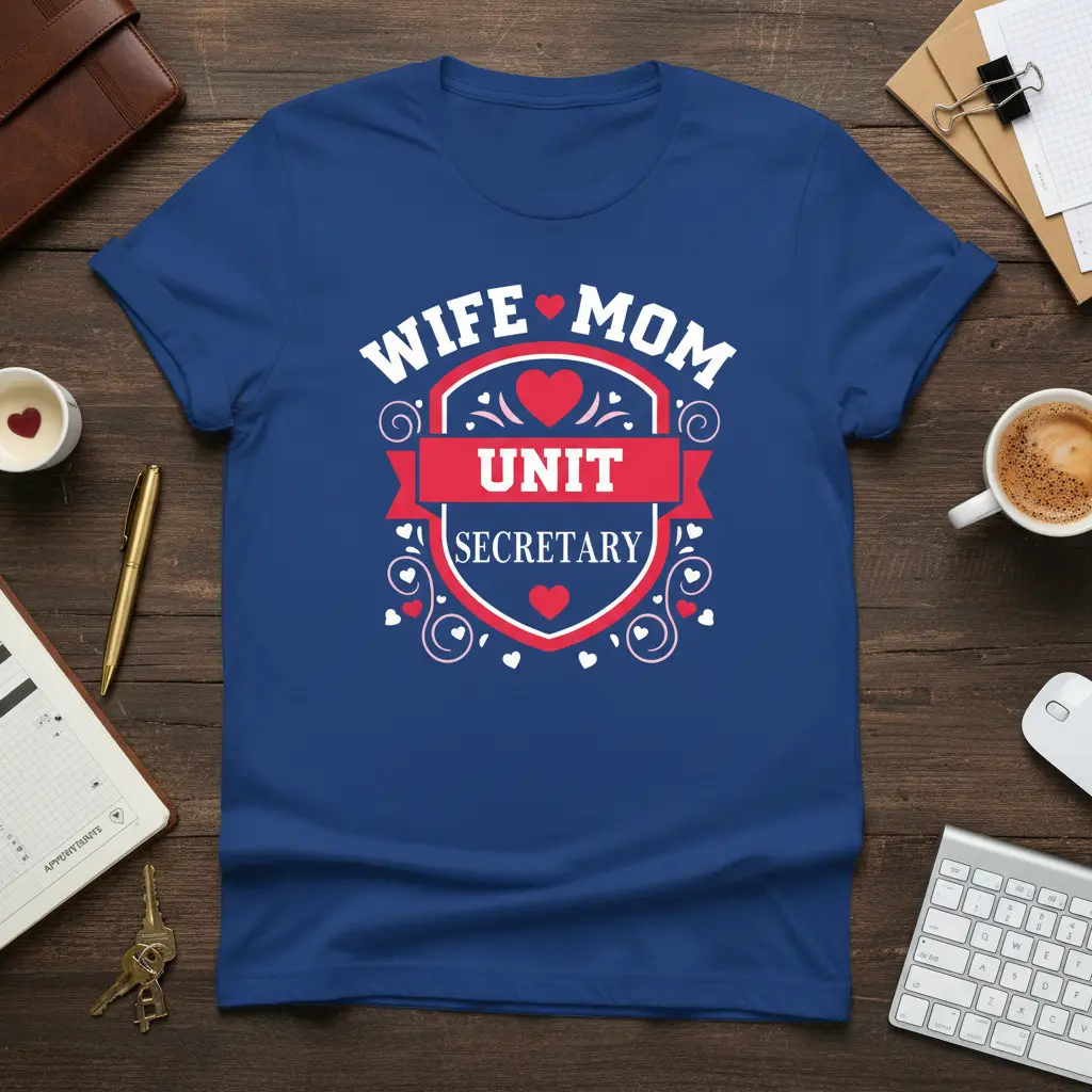 Wife Mom Unit Secretary T-Shirt Gift for Secretaries
