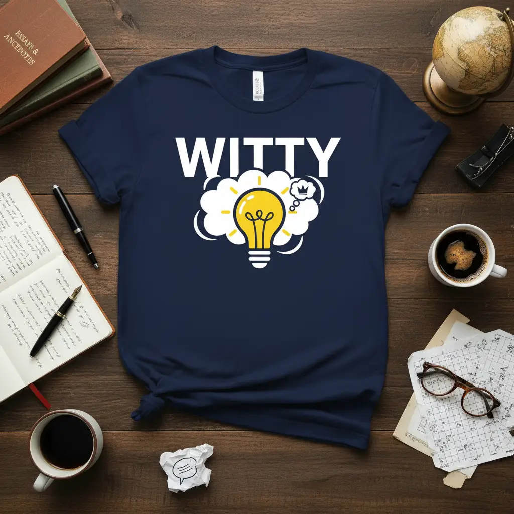 Witty Light Bulb Idea T-Shirt Clever & Smart Gift