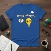Witty slogan lightbulb tee bold graphic design printed on comfortable cotton t-shirt
